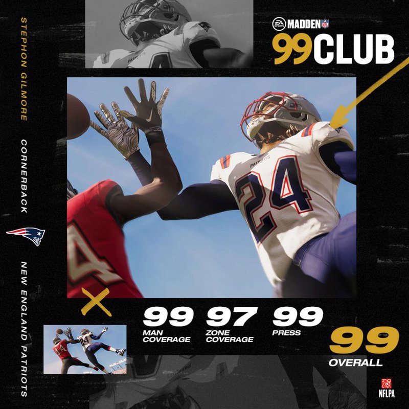 Madden NFL 21 99 Club: S. Gilmore and More Ratings Revealed