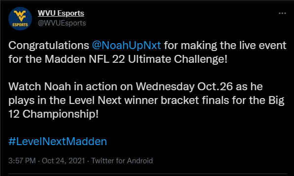 Congratulations to the - Madden NFL Championship Series